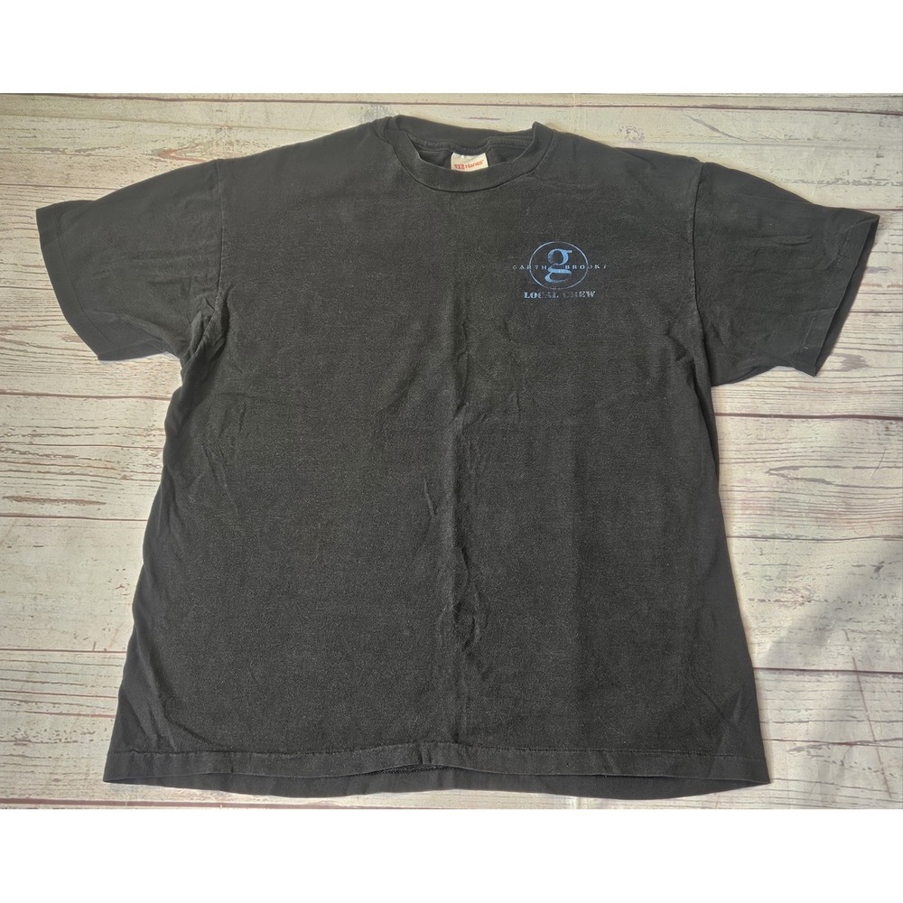 Vintage Garth Brooks T-Shirt - XL Local Crew Tour Shirt Used By O.G.‎ Stage Crew